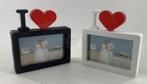 Photo Frame I Love 10x15cm, 1pc, black