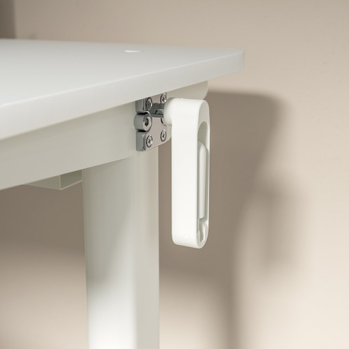 RELATERA Desk combination sit/stand, white/light grey-green, 90x60 cm