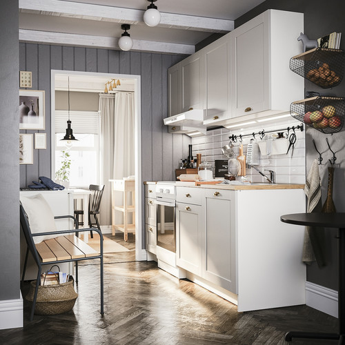 KNOXHULT Kitchen, grey, 220x61x220 cm