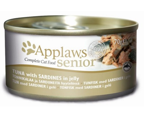 Applaws Natural Cat Food Senior Tuna with Sardine in Jelly 70g