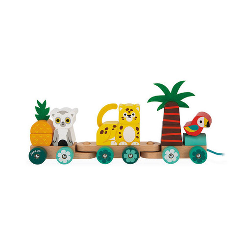 Janod Pull-Along Tropical Train Tropic 12m+