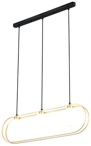 Italux Pendant Lamp Grosetta 3 x G9, gold/black