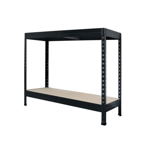 GoodHome Metal Shelving Unit Rand 90 x 97 x 60 cm 2 Shelves 250 kg