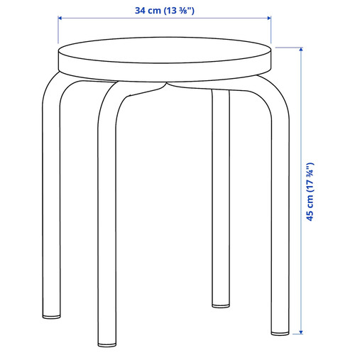 DOMSTEN Stool, light green/pine