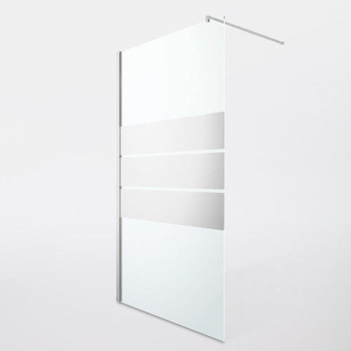 GoodHome Walk-in Shower Panel Beloya 120cm, chrome/mirror glass