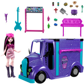 Monster High Draculaura Doll And Fangtastic Rockin’ Food Truck HXH83 4+