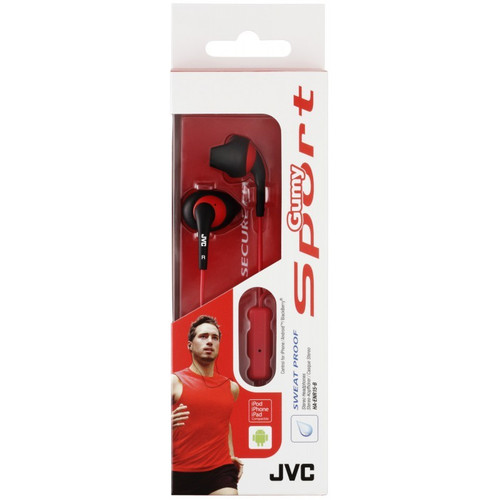 JVC Colourful In-ear Headphones "Gumy Sport" with Remote & Mic HA-ENR15, black