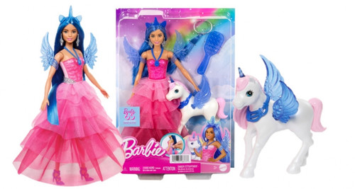 Barbie Unicorn Toy, 65Th Anniversary Doll HRR16 3+