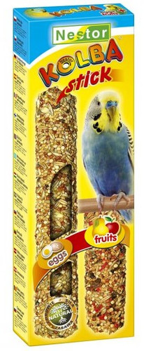 Nestor Classic Stick for Parakeets Seed Snack 2in1 Egg & Fruit 2pcs