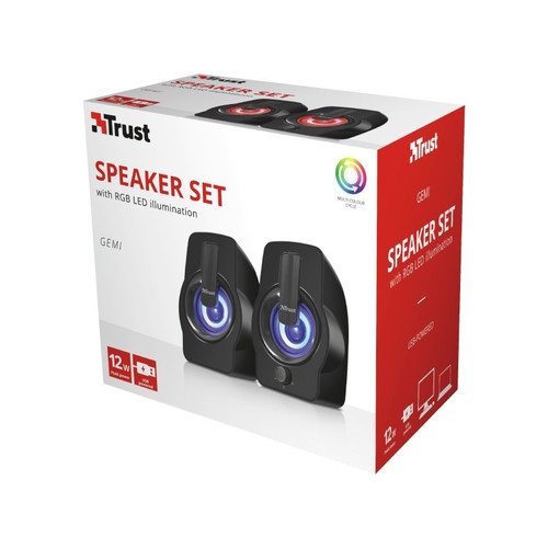 Trust Speakers GEMI RGB 2.0, black