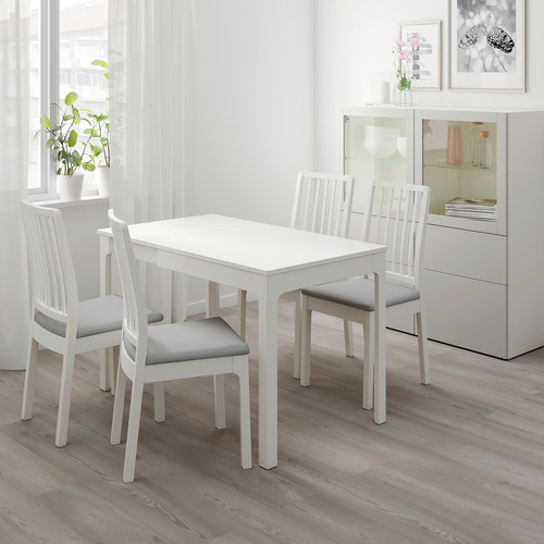 EKEDALEN / EKEDALEN Table and 2 chairs, white, Orrsta light grey