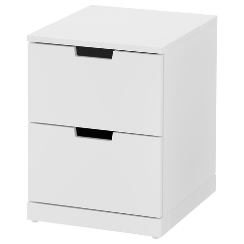 NORDLI Chest of 2 drawers, white, 40x54 cm