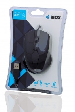 iBOX Wired Laser Mouse I005 USB, black