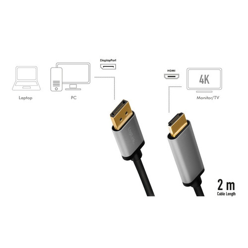 LogiLink Displayport to HDMI 4K/60Hz 2 m