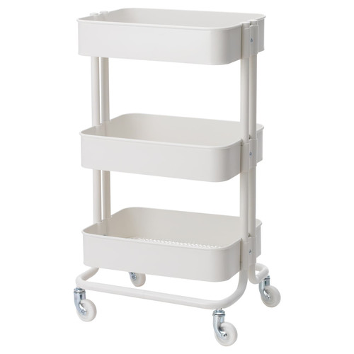 RÅSKOG Trolley, white, 35x45x78 cm