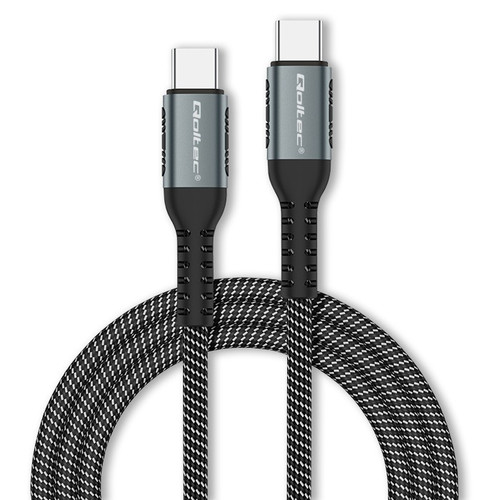 Qoltec Cable USB-C 1.5m, black