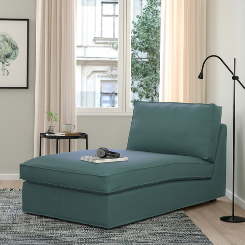 KIVIK Chaise longue, Kelinge grey-turquoise