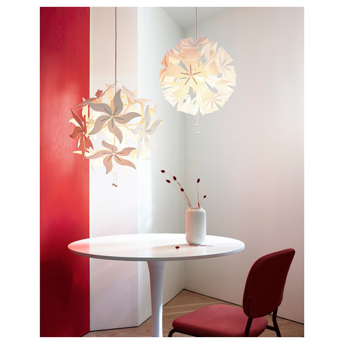 RAMSELE Pendant lamp, geometric, white, 43 cm