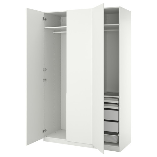 PAX / FORSAND Wardrobe combination, white/white, 150x60x236 cm