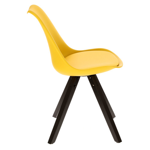 Dining Chair Norden Star Square, black/yellow