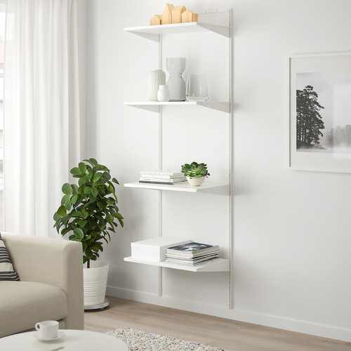 BOAXEL Shelving unit, white, 62x40x201 cm