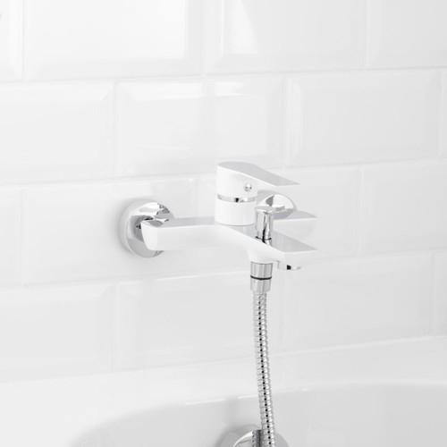 GoodHome Bath Tap Wicie, white