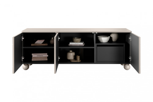 TV Cabinet Sonatia II 150 cm, with internal drawer, cashmere