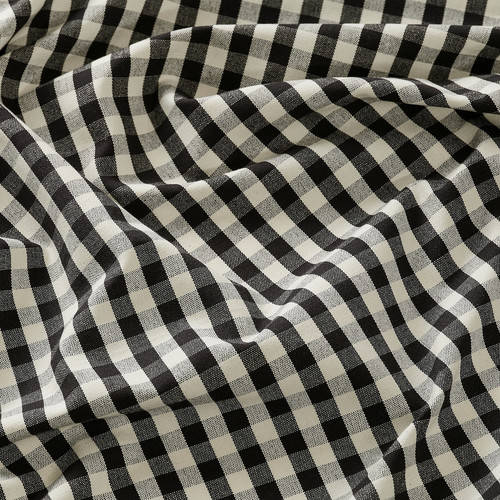 TAGGLUSERN Pre-cut fabric, black/white, 150x300 cm