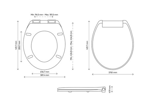 GoodHome Soft-close Toilet Seat Genoa, duroplast, patterned