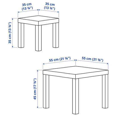 LACK Nest of tables, set of 2, white