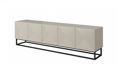 TV Cabinet Asha 200cm, cashmere/black