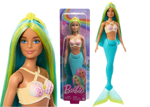 Barbie Mermaid Dolls With Colorful Hair HRR03 3+