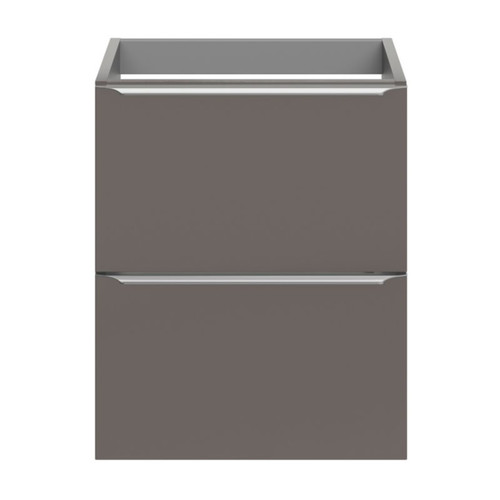 Goodhome Wall-mounted Basin Cabinet Imandra Slim 50cm, anthracite