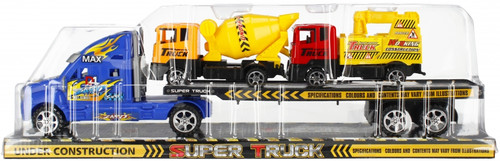 Super Truck Transporter with Construction Vehicles, 1pc, assorted models, 3+