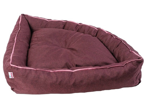 Diversa Dog Bed Corner Size L, burgundy-pink