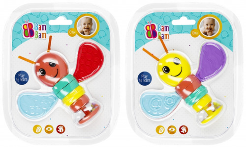 Bam Bam Rattle Bee, assorted colours, 0m+