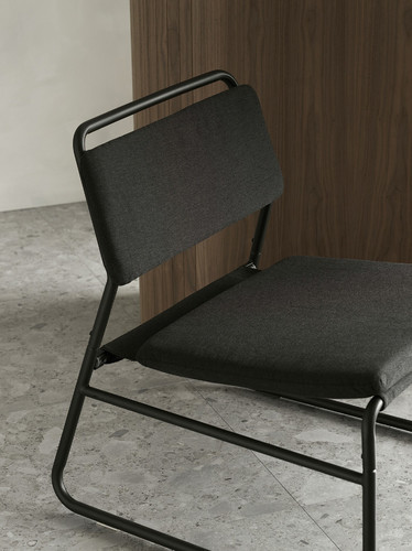 LINNEBÄCK Easy chair, Vissle dark grey