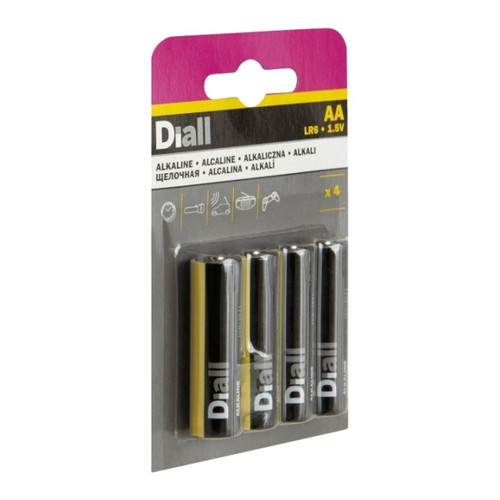 Diall Alkaline Battery AA 4-pack