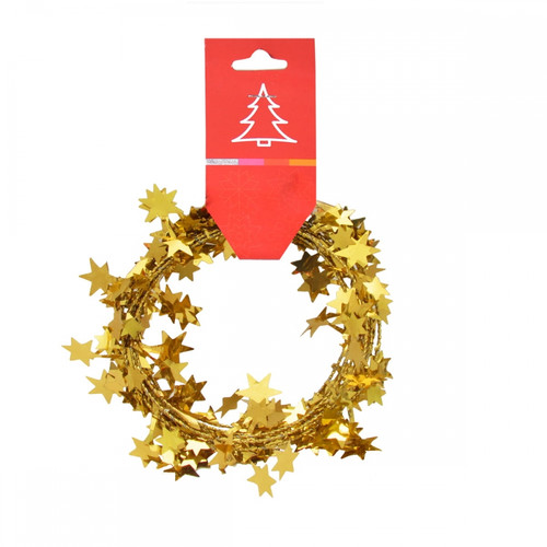 Christmas Garland Stars 270cm, gold