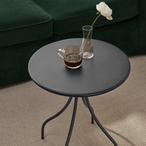 TÅNEBRO Side table, anthracite, 46 cm