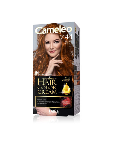 Delia Cosmetics Cameleo HCC Omega+ Permanent Hair Dye No. 7.44 Copper Red