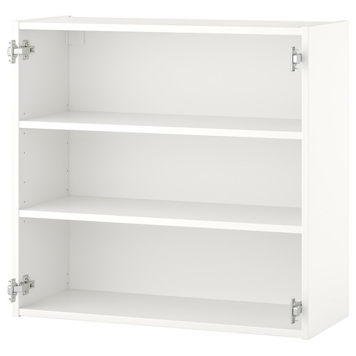 ENHET Wall cb w 2 shelves, white, 80x30x75 cm