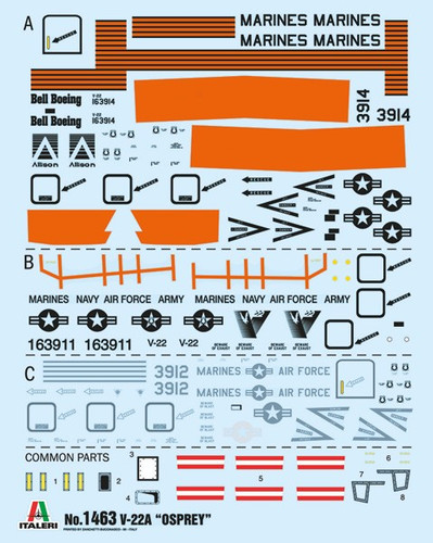 Italeri Plastic Model V-22A Osprey 14+