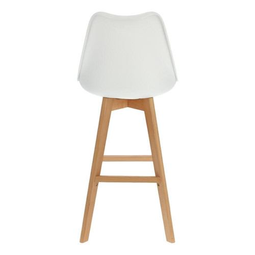 Bar Stool Norden Wood, high, PP, white