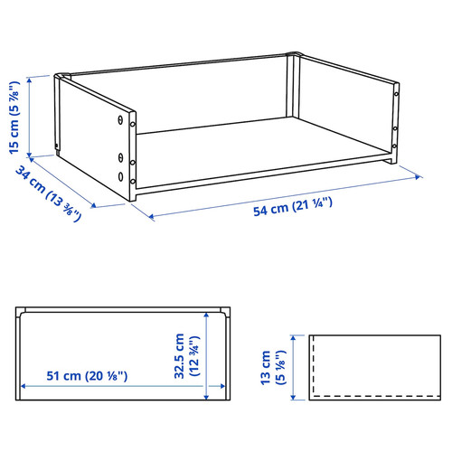 BESTÅ Drawer frame, dark grey, 60x15x40 cm