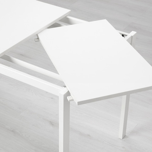 VANGSTA Extendable table, white, 80/120x70 cm