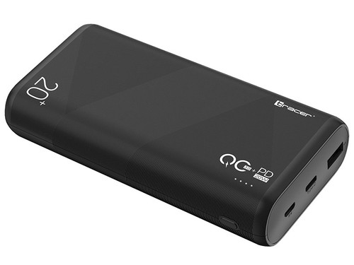 Tracer Power Bank Powerbank Amos 20000mAh QC3.0-PD20W BK, black