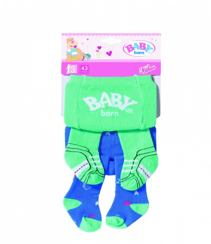 Zapf BABY born Trend Tights (2 pack) 43cm, assorted colours, 3+