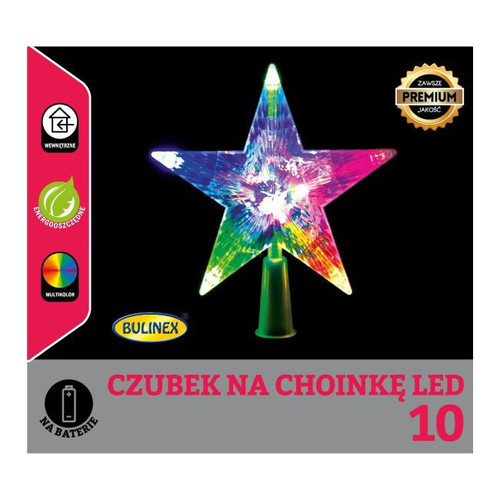 Christmas Tree Topper LED Star 10 LEDs, multicolour