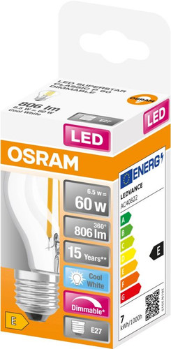 LED Bulb Filament P60 E27 806lm 4000K